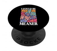 Podría ser más Malo, Bohemio, Floral, Vintage, Flor, Humor Divertido PopSockets PopGrip Adhesivo