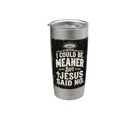 Podría ser más malo, pero Jesús dijo que no era divertido Christian Retro 2 Vaso térmico de acero inoxidable de doble pared