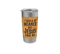 Podría ser más malo, pero Jesús dijo que no es divertido Christian Retro 4 Vaso térmico de acero inoxidable de doble pared