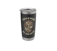 Podría ser más malo, pero Jesús dijo que no hay humor cristiano cruzado Vaso térmico de acero inoxidable de doble pared