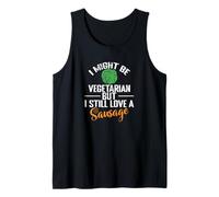 Podría ser Vegetariano, Pero todavía Amo una Salchicha Camiseta sin Mangas