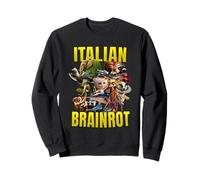 PODRITURA DEL CEREBRO ITALIANO | TODOS LOS PERSONAJES TEXTO AMARILLO Sudadera