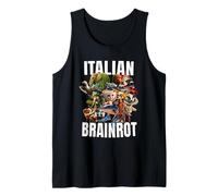 PODRITURA DEL CEREBRO ITALIANO | TODOS LOS PERSONAJES TEXTO BLAN Camiseta sin Mangas