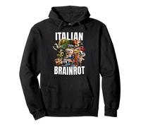 PODRITURA DEL CEREBRO ITALIANO | TODOS LOS PERSONAJES TEXTO BLAN Sudadera con Capucha