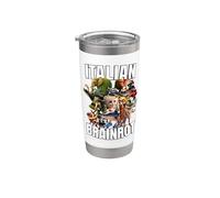 PODRITURA DEL CEREBRO ITALIANO | TODOS LOS PERSONAJES TEXTO BLAN Vaso térmico de acero inoxidable de doble pared