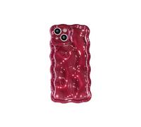 PODSI Ondulado 3D Estilo Funda Silicona For iPhone 16 15 14 13 12 11 Pro MAX Fundas teléfono móvil Prueba Golpes Suave Cubierta Trasera(C,For iPhone 15 Pro MAX)