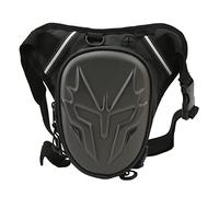 PODSJD Bolsa de Pierna para Motocicleta, Bolsa cartuchera Mate de PVC, Paquetes de Muslo multifuncionales para Exteriores (Gris Mate)