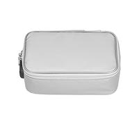 PODSJD Bolsa Portadocumentos Ignífuga y Waterproof, Organizador con Candado, 23x14x10 cm Plata - Protección Alta contra Fuego y Agua, Múltiples Compartimentos para Pasaporte y Dinero (Pago)