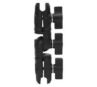 PODSJD Brazo de Doble Enchufe Giratorio con Doble Casquillo de 1 pulg, Nylon Negro de Alta Durabilidad - Compatible con Equipos Electrónicos y Vehículos, Instalación Fácil y Versátil