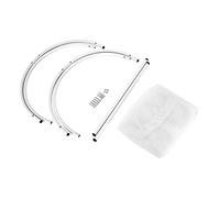 PODSJD Cama Colgante para Gatos Hamaca Transpirable 43x43x24.5 cm con Soporte Metálico Seguro - Antihumedad y Fácil Limpieza, Ideal para Todas Las Estaciones y Pequeñas Mascotas (Blanca)