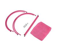 PODSJD Cama Colgante para Gatos Hamaca Transpirable 43x43x24.5 cm con Soporte Metálico Seguro - Antihumedad y Fácil Limpieza, Ideal para Todas Las Estaciones y Pequeñas Mascotas (Rosa)