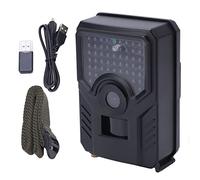 PODSJD Cámara de Caza 12MP con Vídeo 1080P, Impermeable IP56, Rápida Captura 0.8s, Soporta Tarjeta 32GB, para Seguridad Exterior y Observación de Fauna, Negro