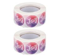PODSJD Cinta Washi Adhesiva Morada 2 Piezas - Etiquetas Decorativas “Thank You Too Much” para Scrapbooking y Envíos - Adhesión Duradera y Fácil Uso para Manualidades y Embalajes