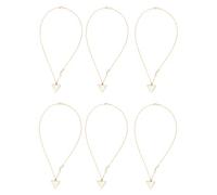 PODSJD Collar colgante triángulo 6 piezas con cuentas turcas rojo ojo turco, cadena de aleación - Protección contra malas energías, diseño versátil para mujer, regalo ideal para