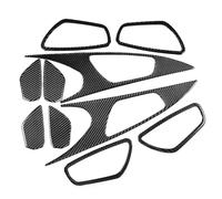 PODSJD Fibra de carbono embellecedor tirador puerta interior 10ª Gen FC/FK 2016-2019, 4 piezas - acabado premium, instalación sin taladro, estilo deportivo y elegante