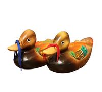 PODSJD Figuras de Pájaros Amorosos de Madera, Decoración para Salón y Dormitorio, Pareja Grande de 2 Piezas - Diseño Artesanal y Símbolo de Amor, Boda y Aniversario