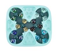 PODSJD Juego de Pinball Giratorio con Base ergonómica, Juguete de Cuentas para aliviar el estrés de Color Azul Claro, 18 Piezas, Mejora el Enfoque y la Memoria para niños y Adultos, (18 Cuentas)