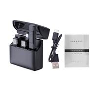 PODSJD Micrófono Inalámbrico 2.4G One Trigger Two con Doble Clip - On, Alcance 100M, Cancelación de Ruido Inteligente - Grabación Estéreo HD, Auto Emparejamiento para Streaming y Vlogs (Tipo C)