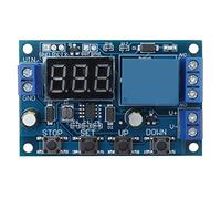 PODSJD Módulo de Control Carga y Descarga de Baterías, DC 6-40V con Protección contra Sobretensión y Subtensión - Temporizador Ajustable, Parada de Emergencia y Comunicación Serial pa