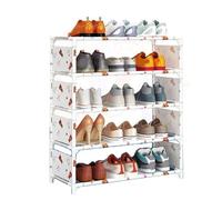 PODSJD Organizador Zapatero 5 Niveles en Metal Resistente con Diseño Oso - Ahorra Espacio, Funda Antipolvo, Fácil Montaje para Entrada Hogar y Oficina
