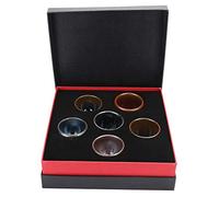 PODSJD Set de 6 Tazas de Té de Cerámica 7x6.2cm - Juego Elegante y Tradicional para Té Profesional, Ideal para Decoración y Regalos en Casa (taza de seis colores)