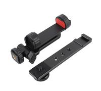 PODSJD Soporte para móvil para 3, Accesorio con Abrazadera Antideslizante y Orificio 1/4" - Fija con Seguridad tu Smartphone, Compatible con trípode y Selfie Stick