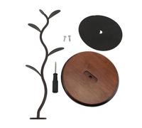 PODSJD Soporte para Tazas de Café en Hierro y Madera Maciza - Organizador Multifuncional para 4 Tazas, Ahorra Espacio y Decora tu Cocina con Estilo