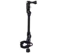 PODSJD Soporte universal para música, ajustable, compatible con cámaras de acción, color negro, soporte estable de ABS, cabezal giratorio, ideal para guitarras y teclados