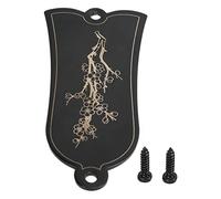 PODSJD Tapadera Truss Rod para Guitarra Eléctrica, Hierro Negro con Diseño de Flor de Ciruelo en Forma de Campana 2 Agujeros - Protección Resistente y Estilo Clásico para Guitarras