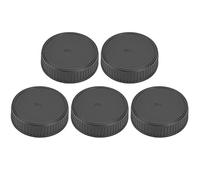 PODSJD Tapas Traseras para Objetivos Pentax PK, Set 5 Piezas de Plástico Negro - Protección Eficaz contra Polvo y Suciedad, Resistentes y Ligeras para Cámaras Réflex