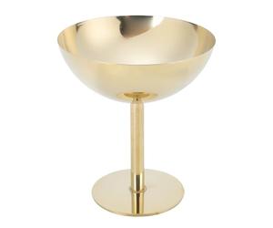 PODSJD Vaso para Postres de Acero Inoxidable Dorado, Copa con Peana Alta para Helado, Yogur y Ensaladas, Multifuncional para Fiesta y Hogar - Resistente, Antioxidante y Fácil de Limpiar (Alta)
