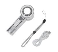 PODSJD Ventilador portátil refrigerante de hielo, USB recargable, motor potente 13000rpm, 100 niveles ajustables, batería 3000mAh - Rápida refrigeración, diseño compacto y ligero para