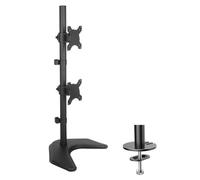 Podstawa pod 2 monitory 13-27" LCD 10kg biurkowa pionowa