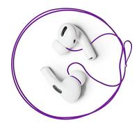 Podstring Correa antipérdida para auriculares intraurales inalámbricos (Airpods Pro 1/2, Sony, Beats, Samsung, Bose) (morado)