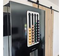 PODY® • Soporte, Almacenamiento para cápsulas, cápsulas de café • Imán • Compatible Nespresso Clásico • Aluminio compuesto plateado