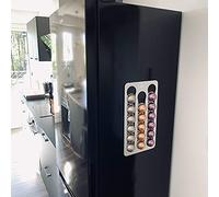 PODY® • Soporte de cápsulas, cápsulas de café, imán • Compatible con Nespresso Vertuo • Aluminio compuesto plateado