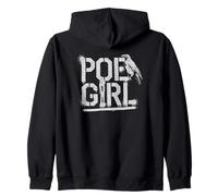 PoE Girl Chica PoE Diseño Literario Sudadera con Capucha