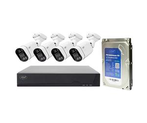 PoE PNI House IPMAX PoE 5 Paquete de videovigilancia, NVR, 4 cámaras IP de 5MP y Correa SafeHouse Disco Duro de 1 TB Incluido