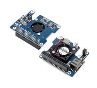 POE Power Over Ethernet HAT para Raspberry Pi 5, IEEE 802.3af/at PoE Network Standard, Onboard 5V & 12V Header Outputs, with Cooling Fan and Metal Heatsink