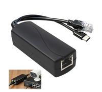 PoE Splitter Type-C, PoE 48V a USB-C 5V, Adaptador Ethernet a Alimentación