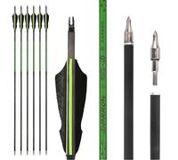 Poearcus Flecha de Carbono Puro para Tiro con Arco Spine 300-800. Flecha de 31,5 Pulgadas para Tiro al Blanco con Arco Compuesto y Arco recurvo. (12, Negro, Spine 800)