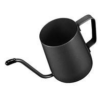 POEFT 350ML Soporte de montaje de acero inoxidable Perforadora manual Olla de café Goteo Cuello de cisne Boquilla Tetera de café de boca larga Tetera