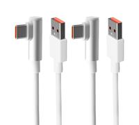 Poeloisy 2pcs Cable USB C 120W Compatible con 13, 14, 15, 12 Pro, 12S, 11S, Carga Rápida 6A, Cable USB Tipo C Turbo 2M, para 14T, 13 Lite, POCO X7, X6, Pad 6 y Más cable usb c 90 grados 2m