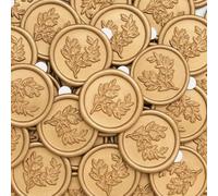 Poemluve Sello de Cera Adhesivo Pegatinas 50 Piezas Sello Lacre Adhesivo Calcomanías Adhesivas Para Sello De Cera, para Invitaciones, Boda, Cumpleaños, Fiesta (Oro Antiguo)