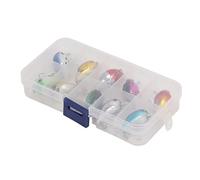 POENVFPO 10 Señuelos de Pesca, Mini Portátiles con Ojos 3D y Caja de Almacenamiento, Acción de Natación Realista para Perca de Arenque