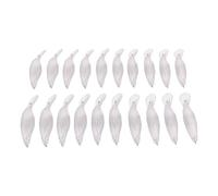 POENVFPO 20 Piezas Crankbait de Buceo Profundo en Blanco, Cuerpos de Señuelo Duro sin Pintar para Pesca de Agua Dulce y Salada DIY con Plástico Transparente