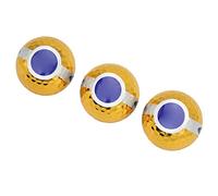 POENVFPO 3 Bolas de Cinta de de Colores, Bola Decorativa de Caucho Sintético para Celebraciones, Eventos Al Aire e Interiores (Bolas de Cinta Doradas, Cilindro de 3 Piezas)