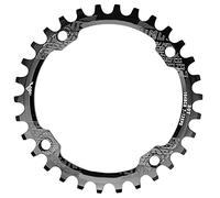 POENVFPO 30T 104BCD Caminata de una Sola Velocidad, Rueda de Cadena de Bicicleta de Aleación de Aluminio para la Bicicleta de Montaña Piezas de Bicicleta Fixie (Black)