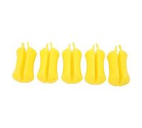 POENVFPO 5 Bolas de Silicona para Fijar Cañas de Pescar, Sujetadores Elásticos Reutilizables con Ranuras Independientes para una Sujeción Segura, Accesorios Compactos y Portátiles para (Yellow)