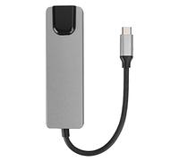 POENVFPO 5 en 1 Bosque Tipo C para el Adaptador 4K USB HUB-HUB-TYP-C 100M ETHERNET RJ45 para Pro Diseño Portátil de Aleación de Aluminio de Aluminio